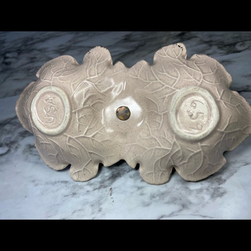 Vintage Boho Pink and Gold Leaf Dish - Picture 3 of 6